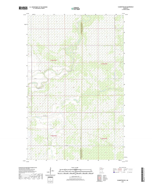 Clementson SW Minnesota US Topo Map Image