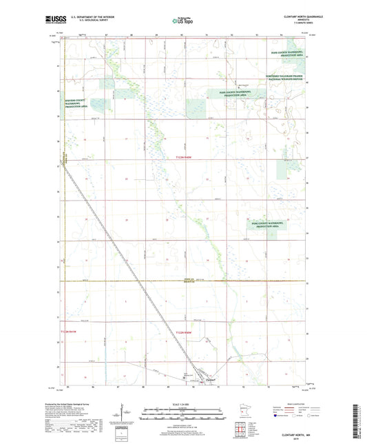 Clontarf North Minnesota US Topo Map Image