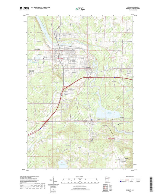 Cloquet Minnesota US Topo Map Image