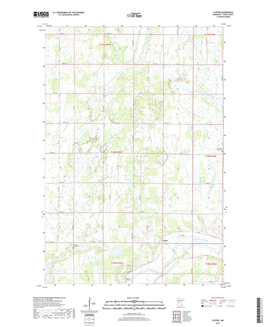 Clotho Minnesota US Topo Map Image