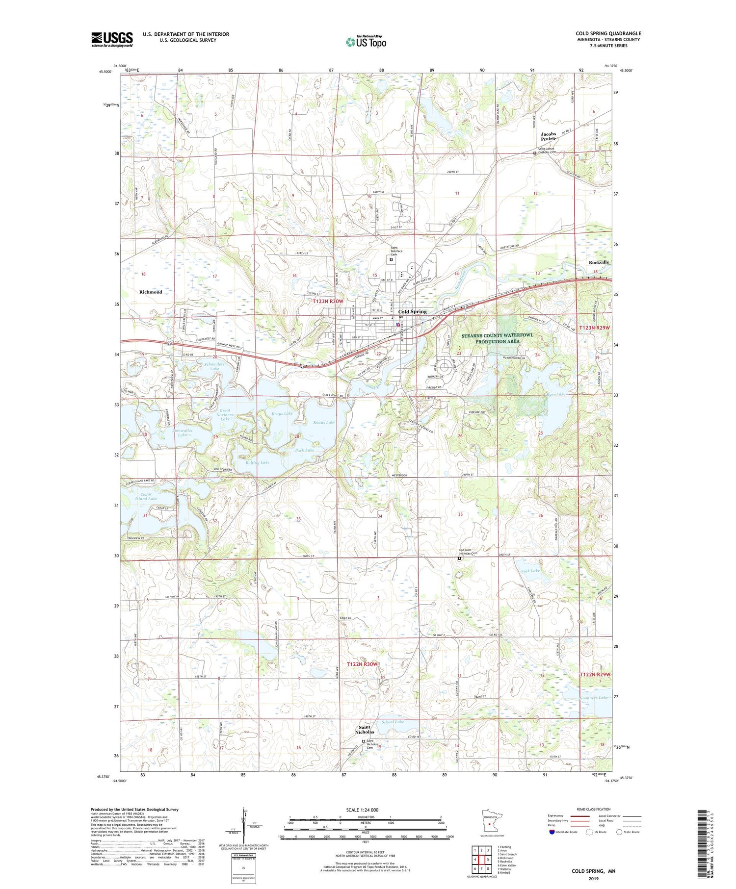 Cold Spring Mn Where Cold Spring Minnesota US Topo Map – MyTopo Map Store