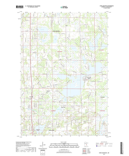 Coon Lake Beach Minnesota US Topo Map Image