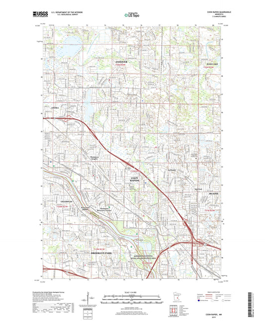 Coon Rapids Minnesota US Topo Map Image