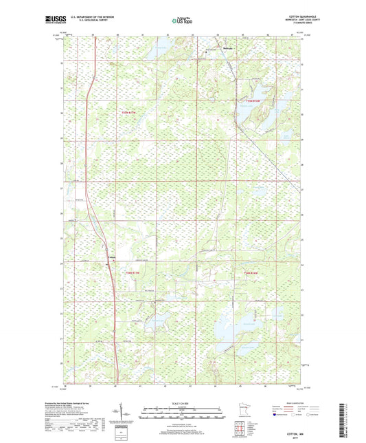 Cotton Minnesota US Topo Map Image