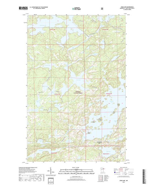 Crab Lake Minnesota US Topo Map Image