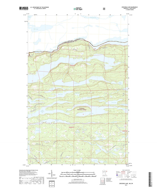 Crocodile Lake Minnesota US Topo Map Image