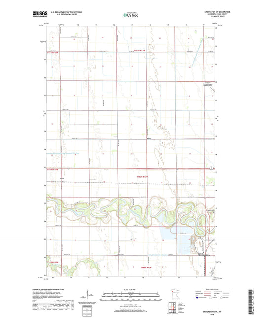 Crookston SW Minnesota US Topo Map Image