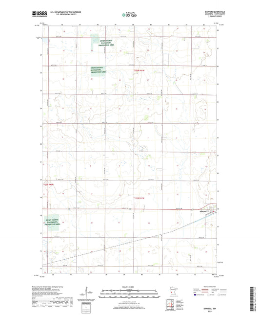 Danvers Minnesota US Topo Map Image