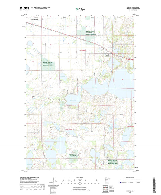 Darwin Minnesota US Topo Map Image