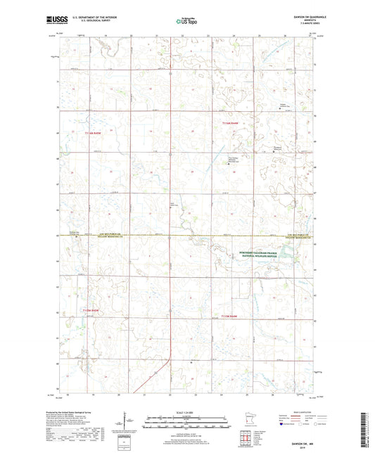 Dawson SW Minnesota US Topo Map Image