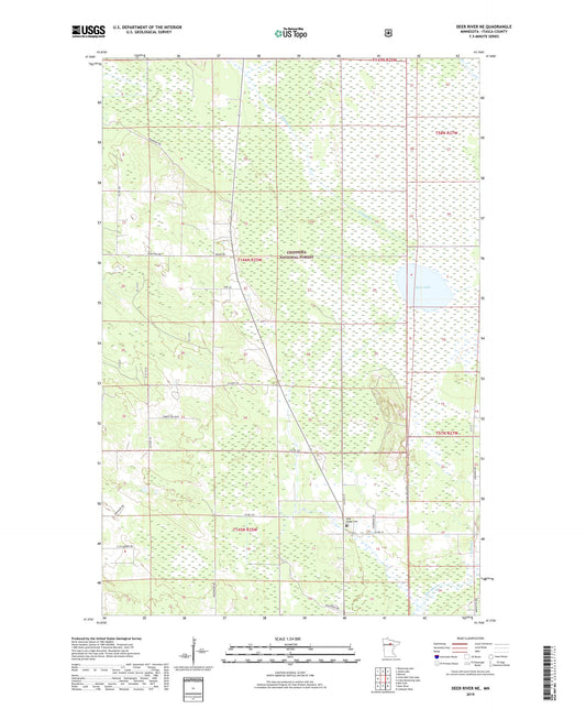 Deer River NE Minnesota US Topo Map Image