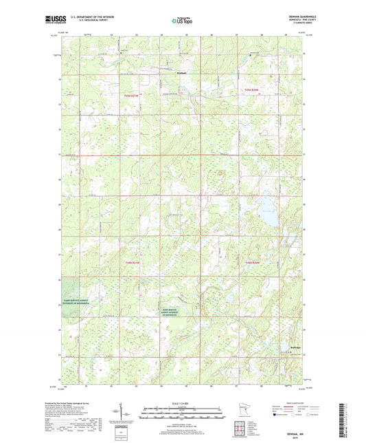 Denham Minnesota US Topo Map Image