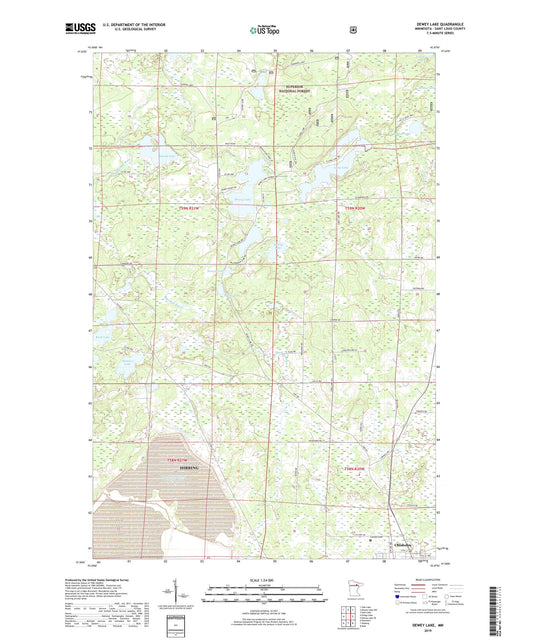 Dewey Lake Minnesota US Topo Map Image