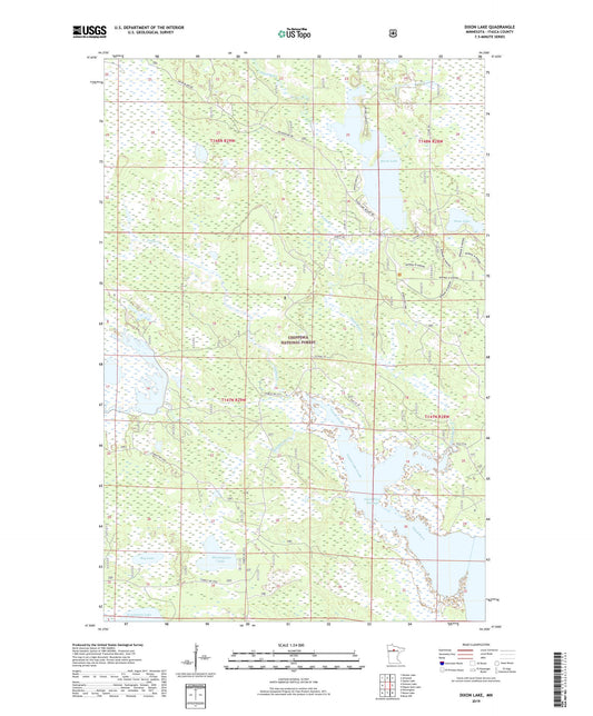 Dixon Lake Minnesota US Topo Map Image