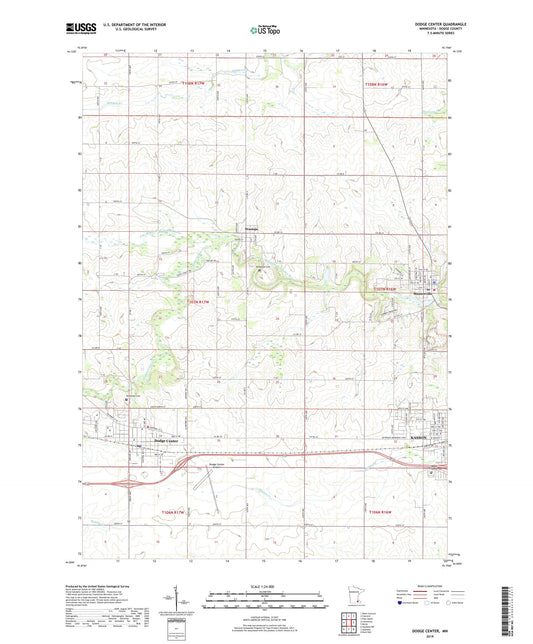 Dodge Center Minnesota US Topo Map Image