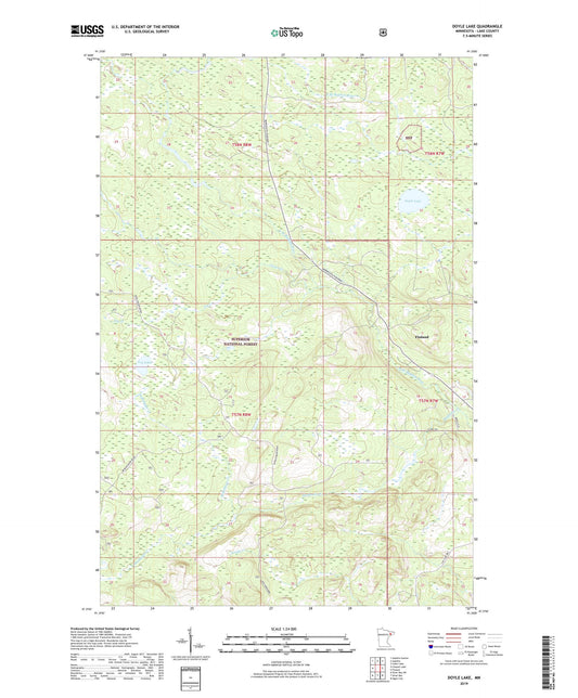 Doyle Lake Minnesota US Topo Map Image