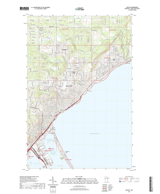 Duluth Minnesota US Topo Map Image