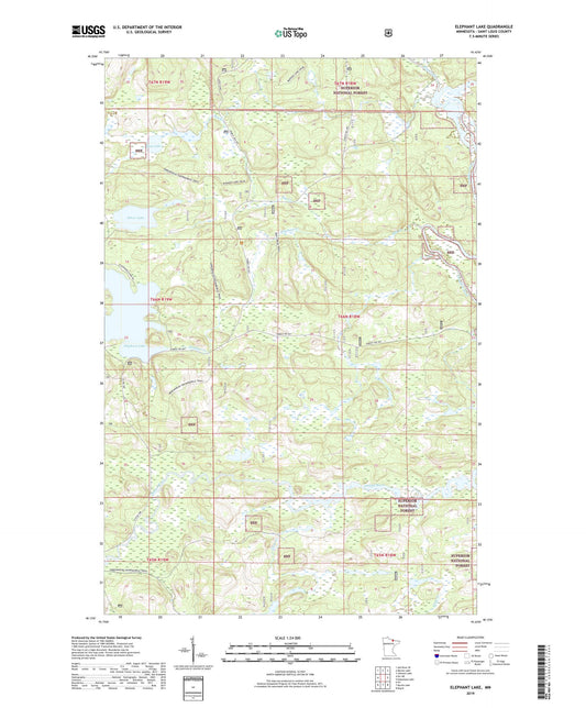 Elephant Lake Minnesota US Topo Map Image