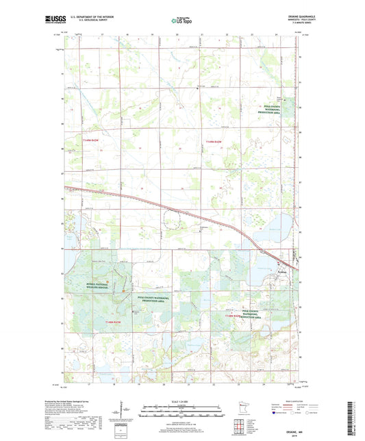 Erskine Minnesota US Topo Map Image
