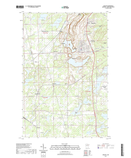 Eveleth Minnesota US Topo Map Image