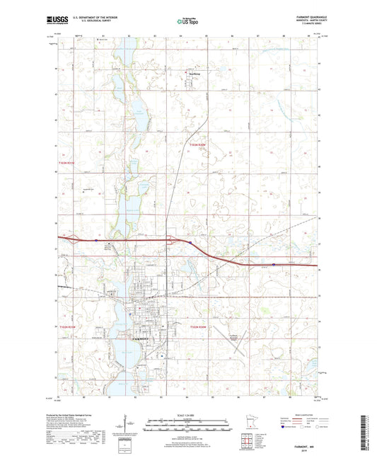 Fairmont Minnesota US Topo Map Image