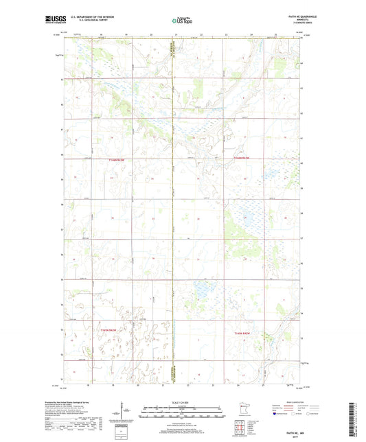 Faith NE Minnesota US Topo Map Image