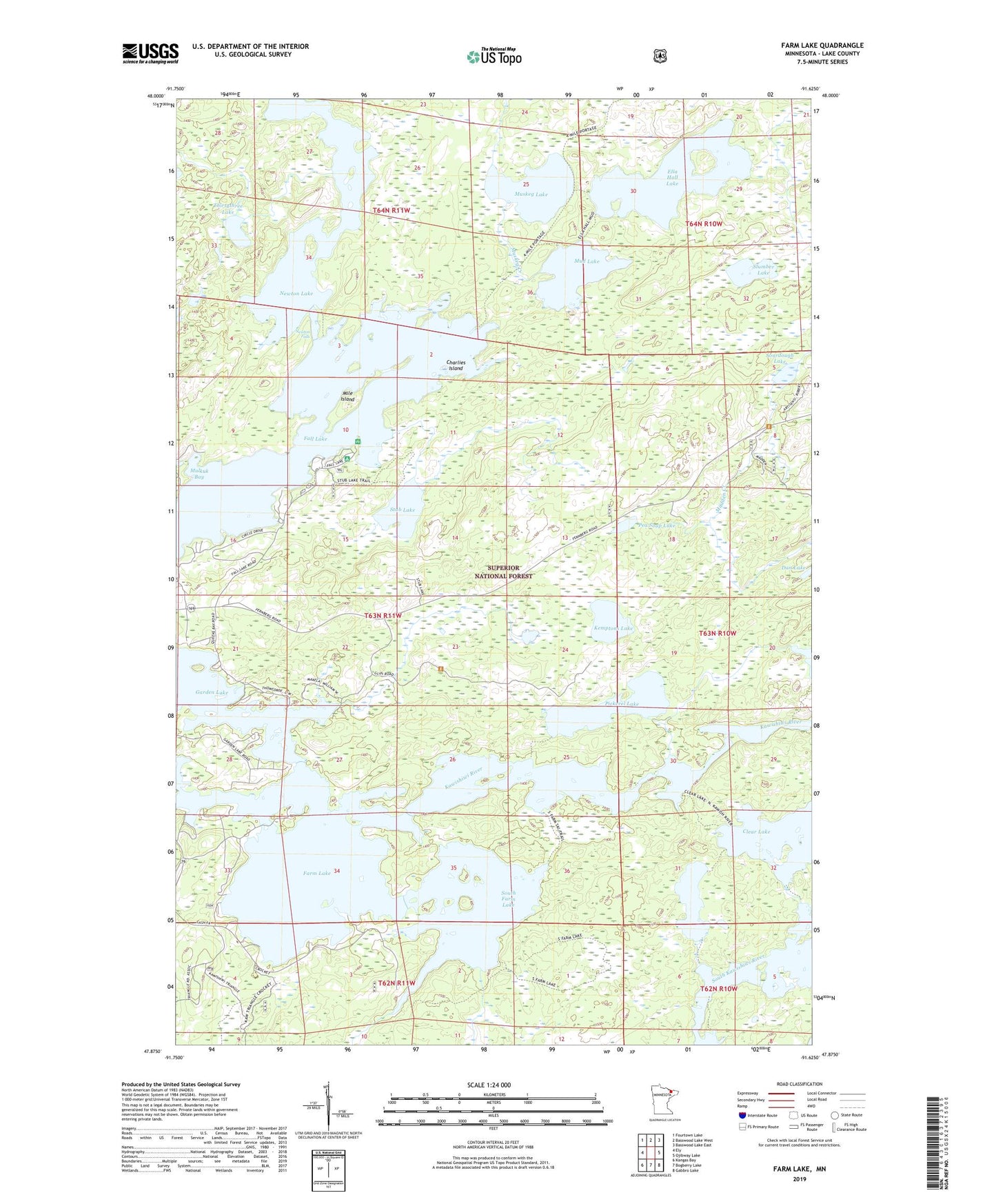 Farm Lake Minnesota US Topo Map Image
