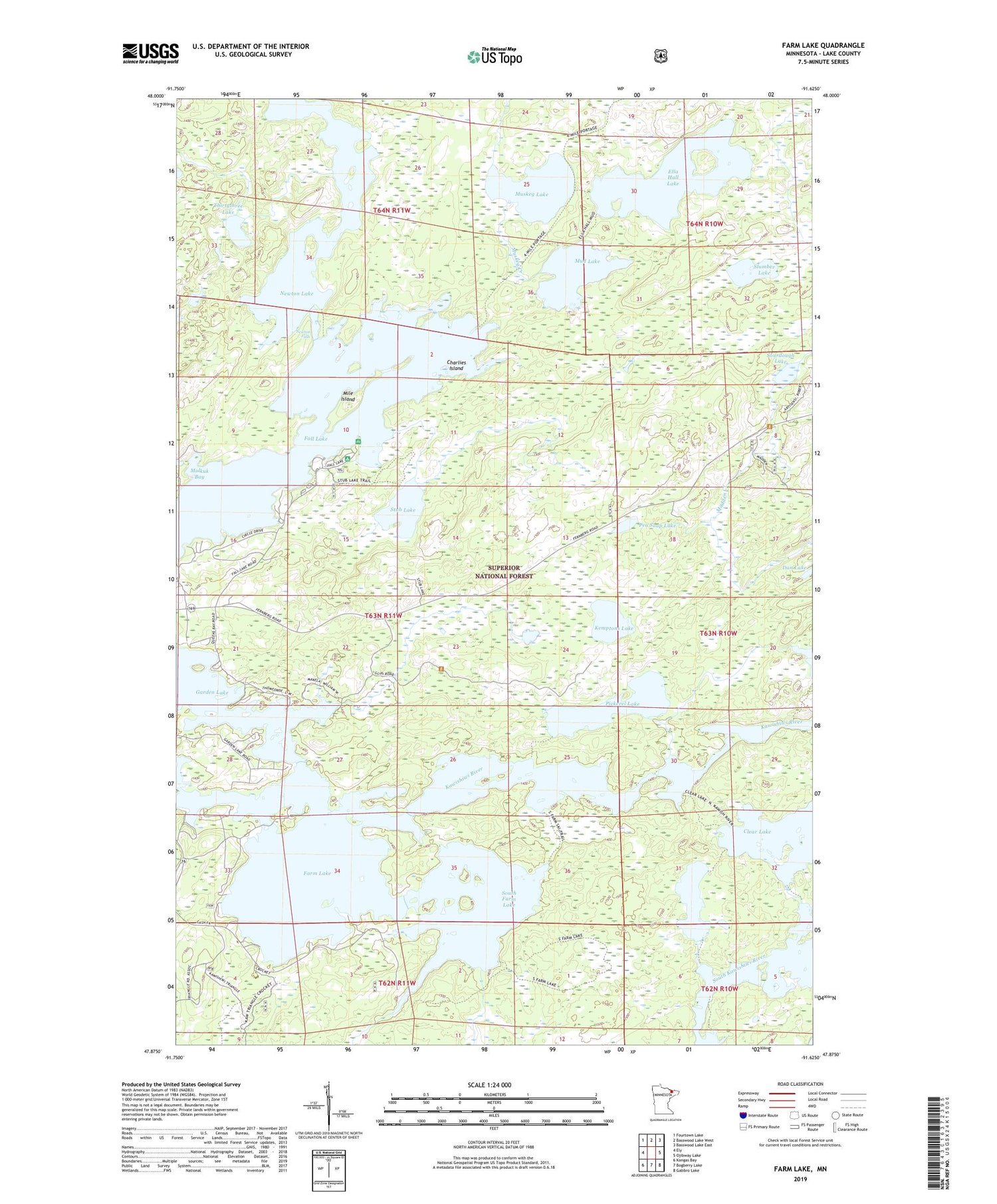 Farm Lake Minnesota US Topo Map Image