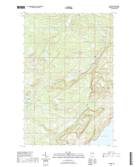 Finland Minnesota US Topo Map Image