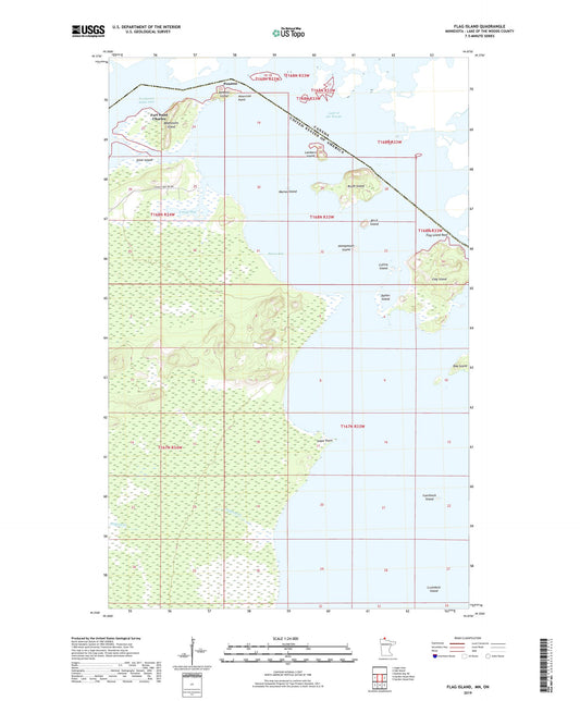 Flag Island Minnesota US Topo Map Image