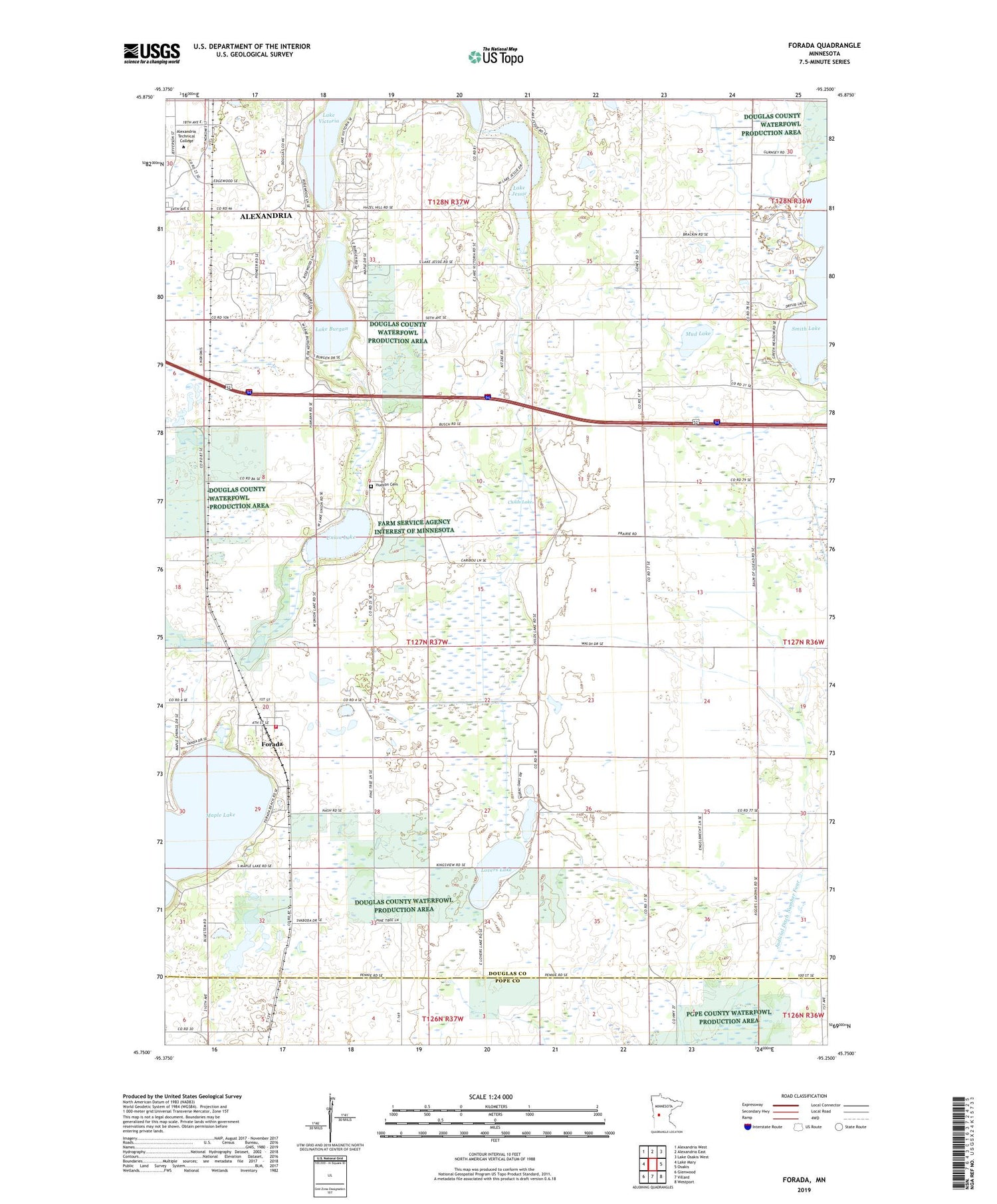 Forada Minnesota US Topo Map Image