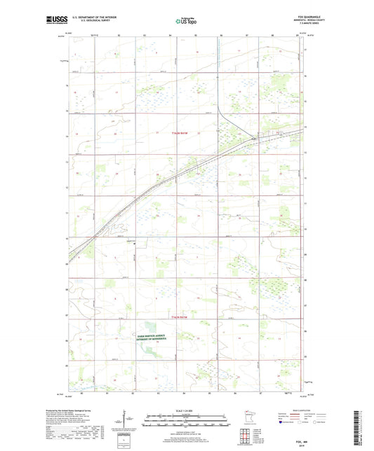 Fox Minnesota US Topo Map Image