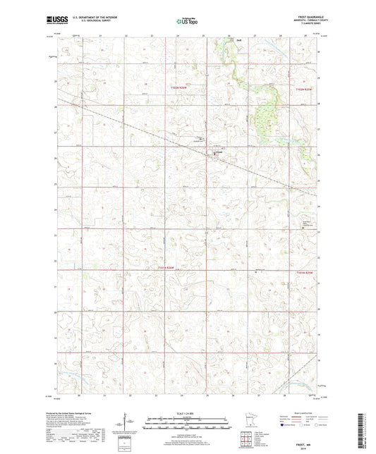 Frost Minnesota US Topo Map Image