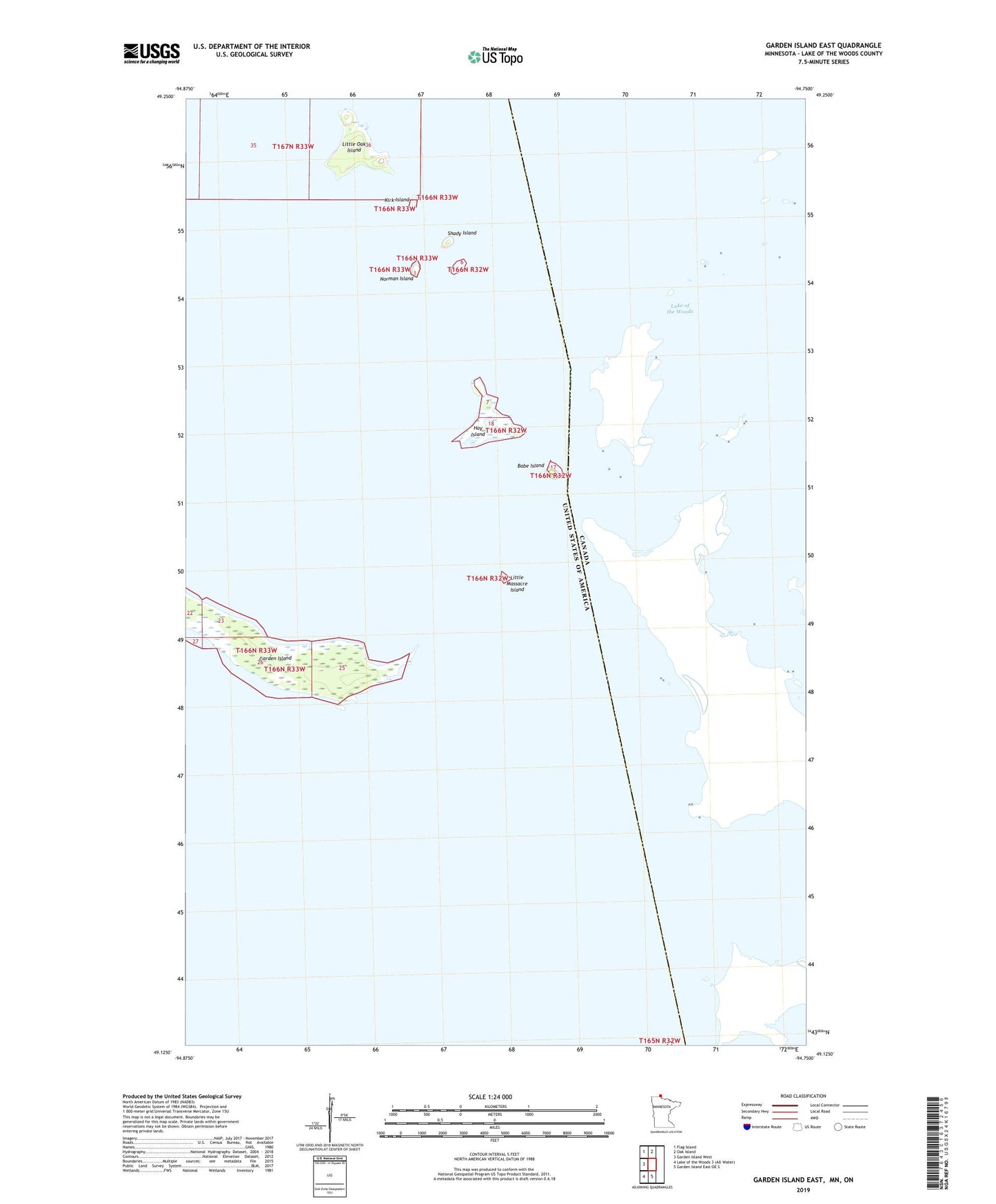 Garden Island East Minnesota US Topo Map Image