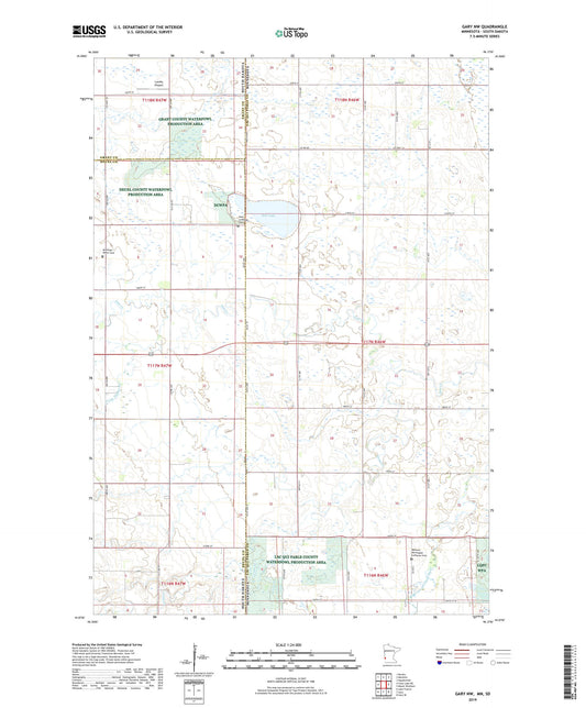 Gary NW Minnesota US Topo Map Image