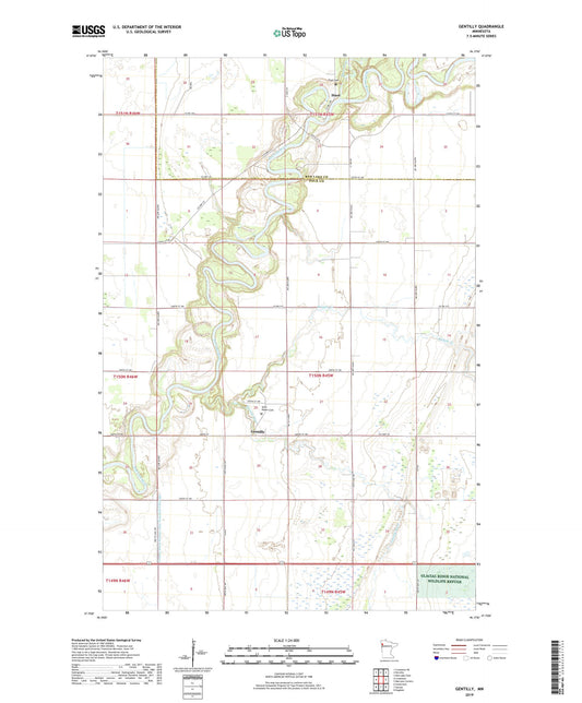 Gentilly Minnesota US Topo Map Image