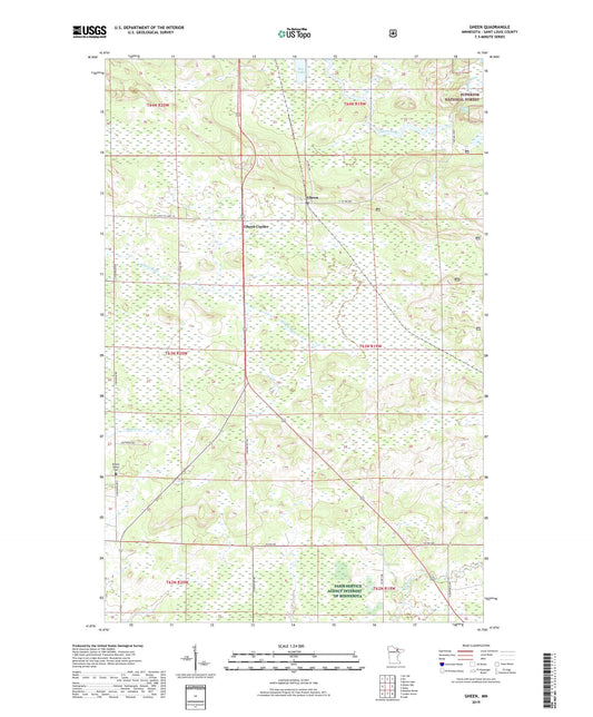 Gheen Minnesota US Topo Map Image