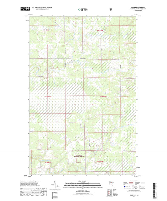 Gheen NW Minnesota US Topo Map Image