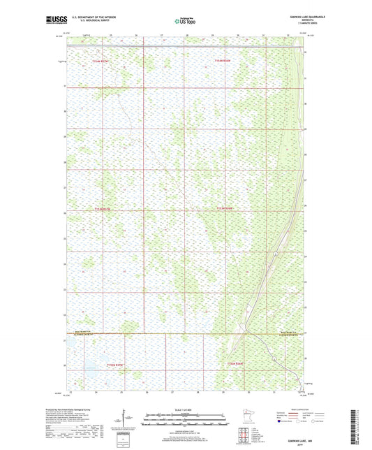 Gimiwan Lake Minnesota US Topo Map Image