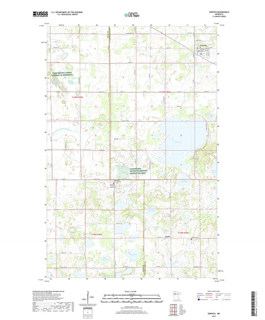 Gonvick Minnesota US Topo Map Image