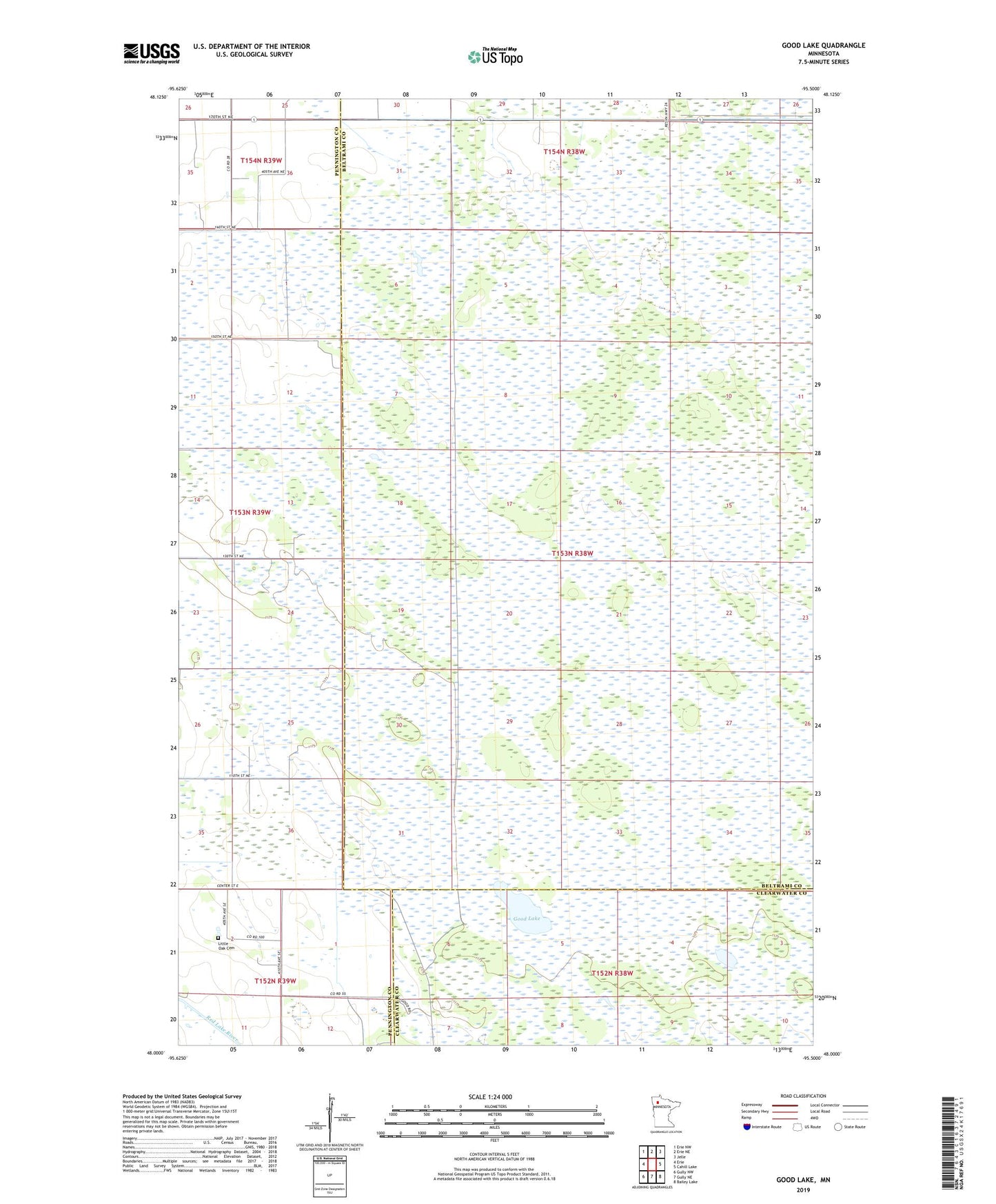 Good Lake Minnesota US Topo Map Image