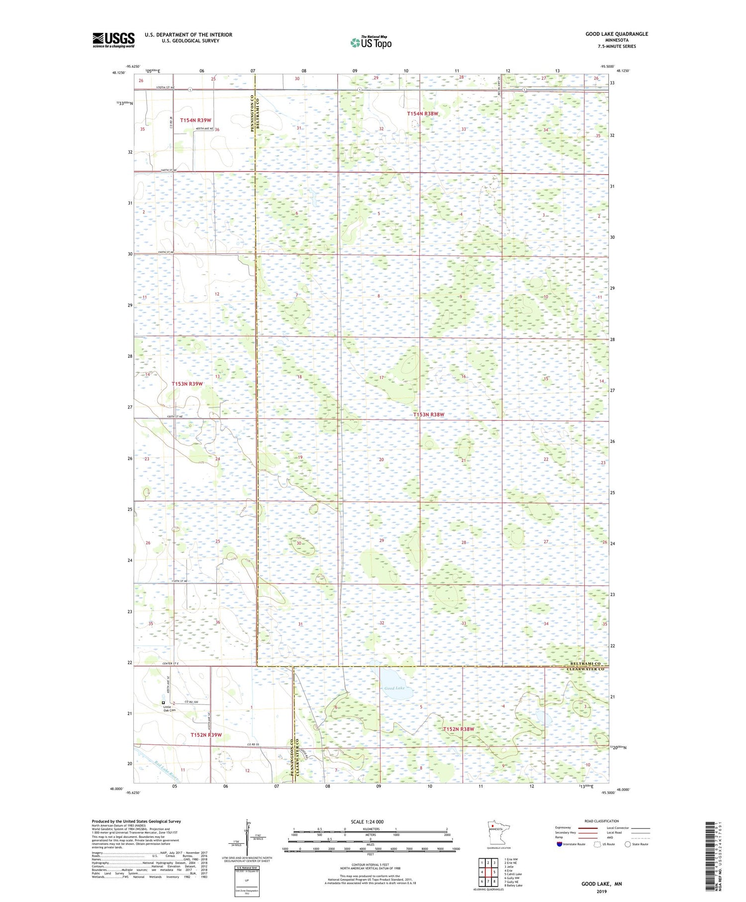 Good Lake Minnesota US Topo Map Image