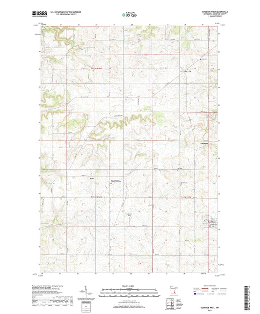 Goodhue West Minnesota US Topo Map Image