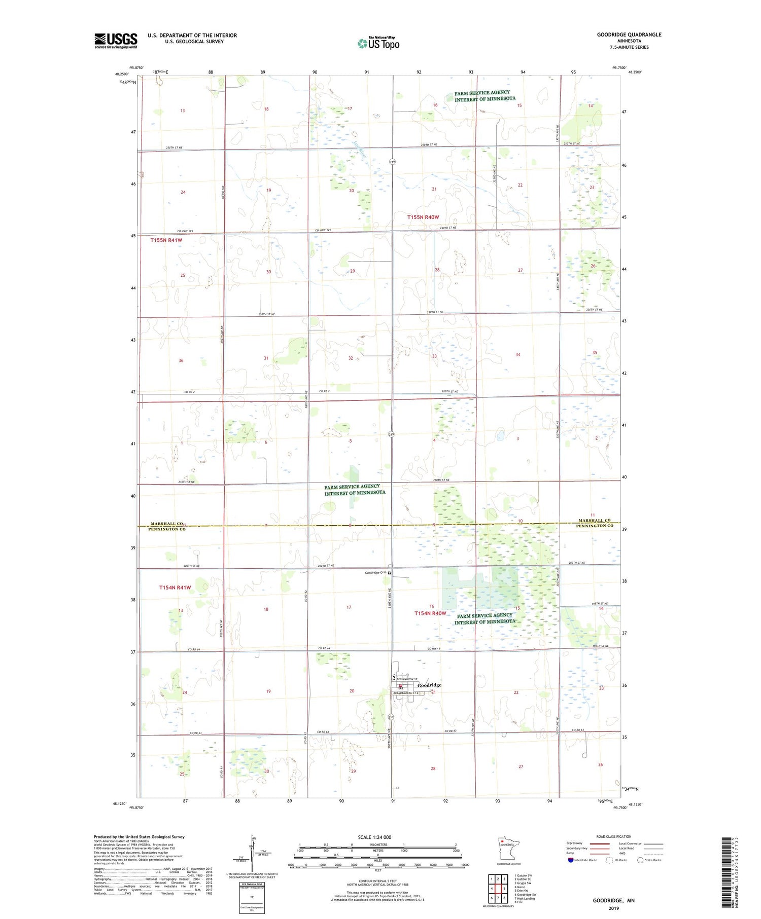 Goodridge Minnesota US Topo Map Image