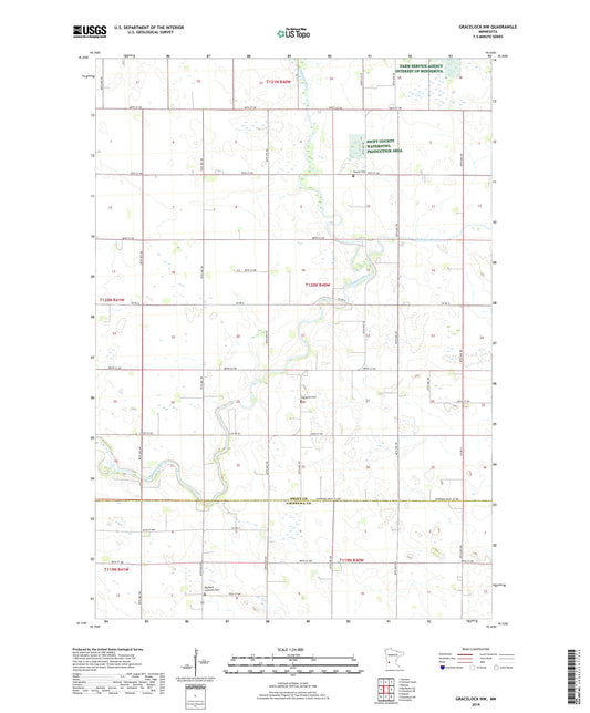 Gracelock NW Minnesota US Topo Map Image