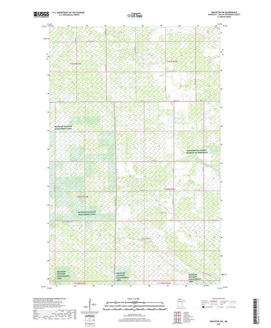 Graceton NW Minnesota US Topo Map Image