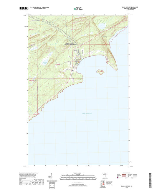 Grand Portage Minnesota US Topo Map Image
