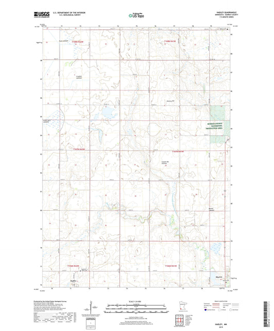 Hadley Minnesota US Topo Map Image