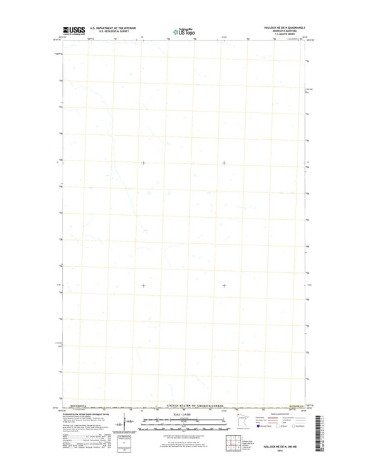 Hallock NE OE N Minnesota US Topo Map Image