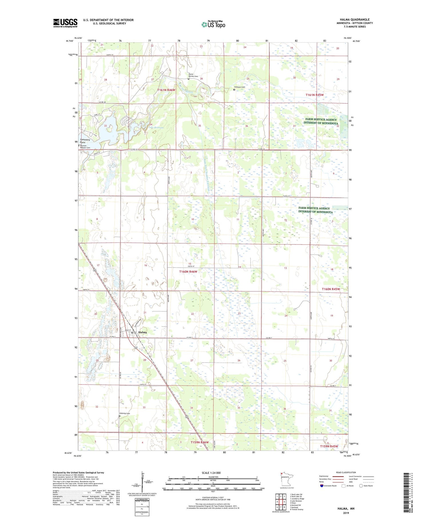 Halma Minnesota US Topo Map Image